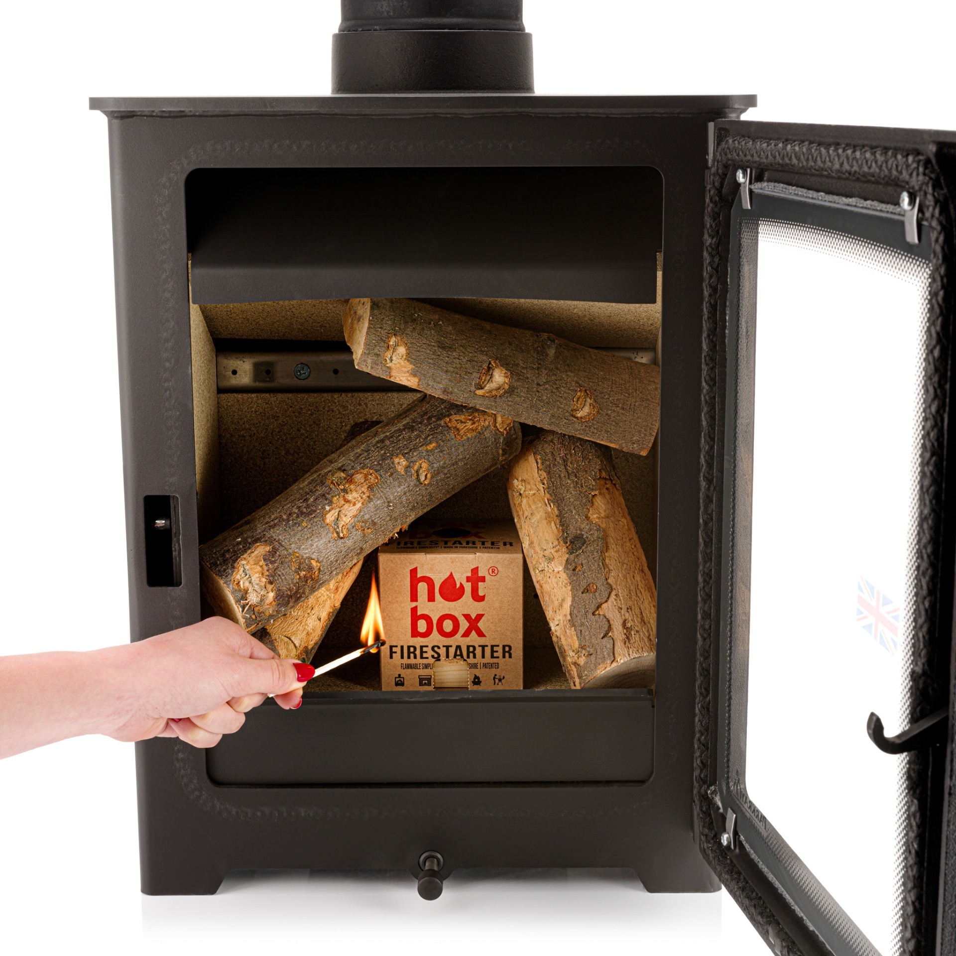 how to light a wood burner without kindling
