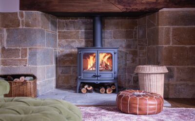 Charnwood wood burning stoves Island III High Leg Gunmetal