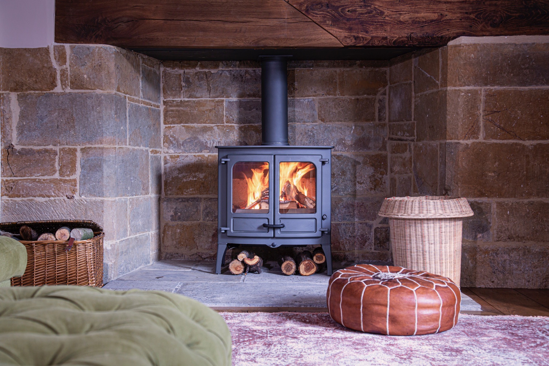 Charnwood wood burning stoves Island III High Leg Gunmetal