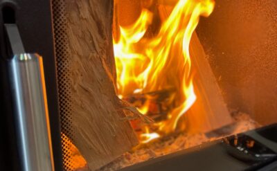 cut wood stove emissions